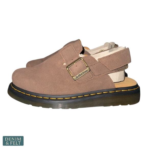 Dr. Martens Jorge II Slingback Mules Suede Leather Clog Sandals Tan Size 8 ~ NEW - Picture 7 of 13